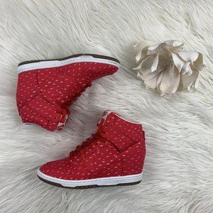 Nike Dunk Sky Hi Hyper Red Print Women's Size 7